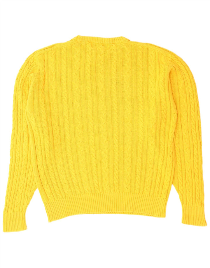 Suéter masculino Scapa com gola redonda, grande algodão amarelo