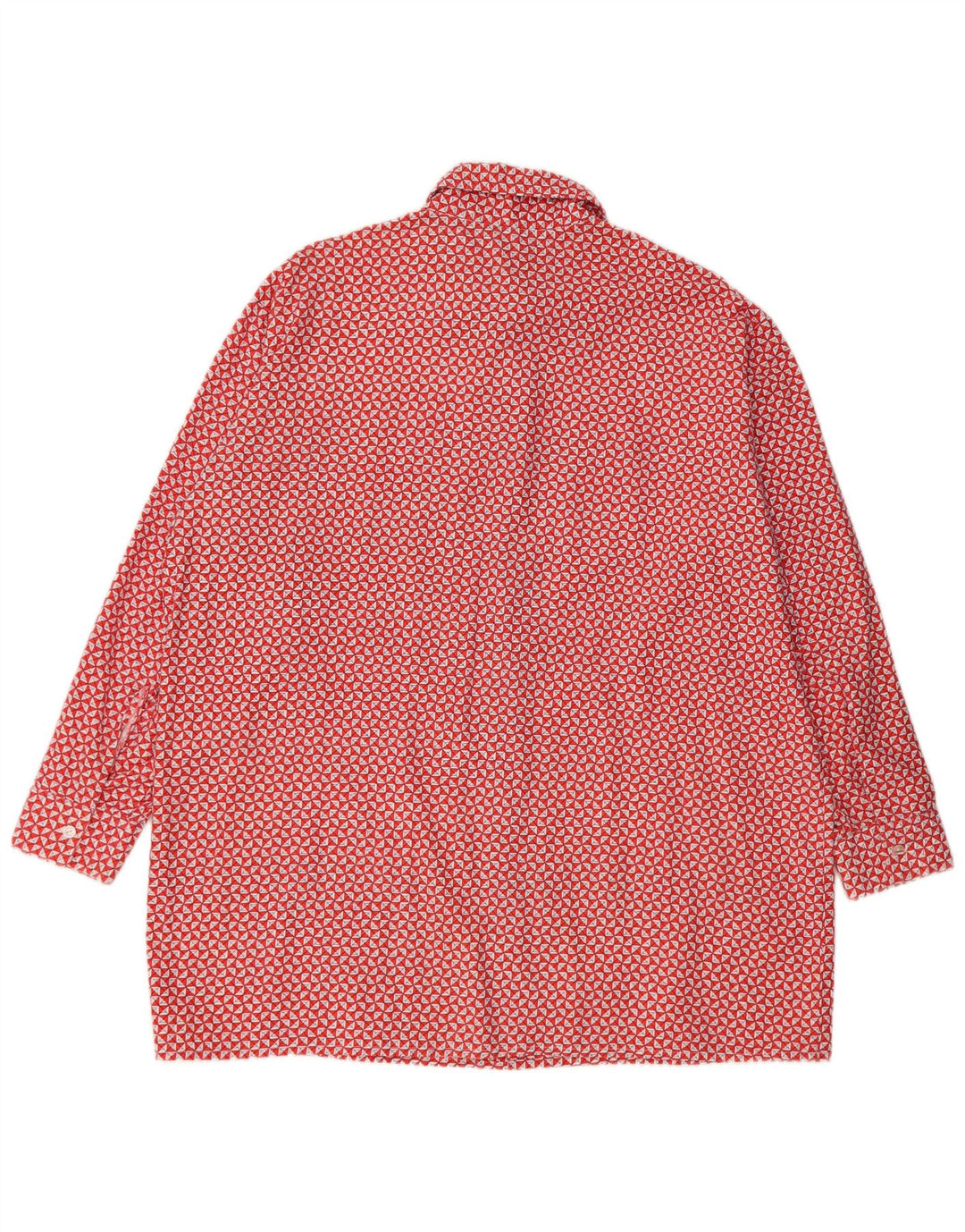 Camisa masculina vintage tamanho 44 XL vermelha geométrica