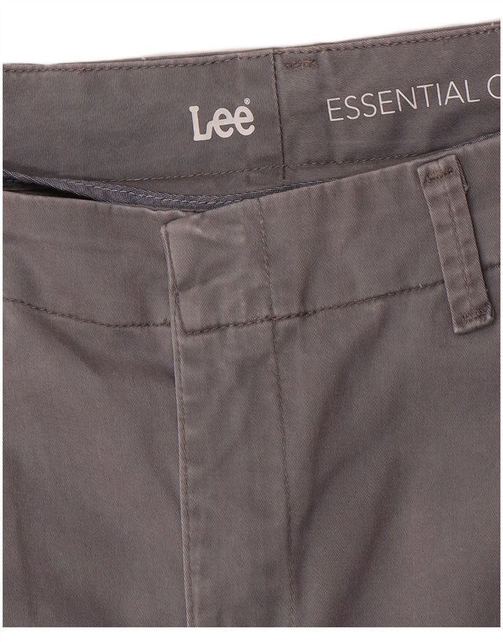 Calça chino reta feminina LEE W34 L29 cinza