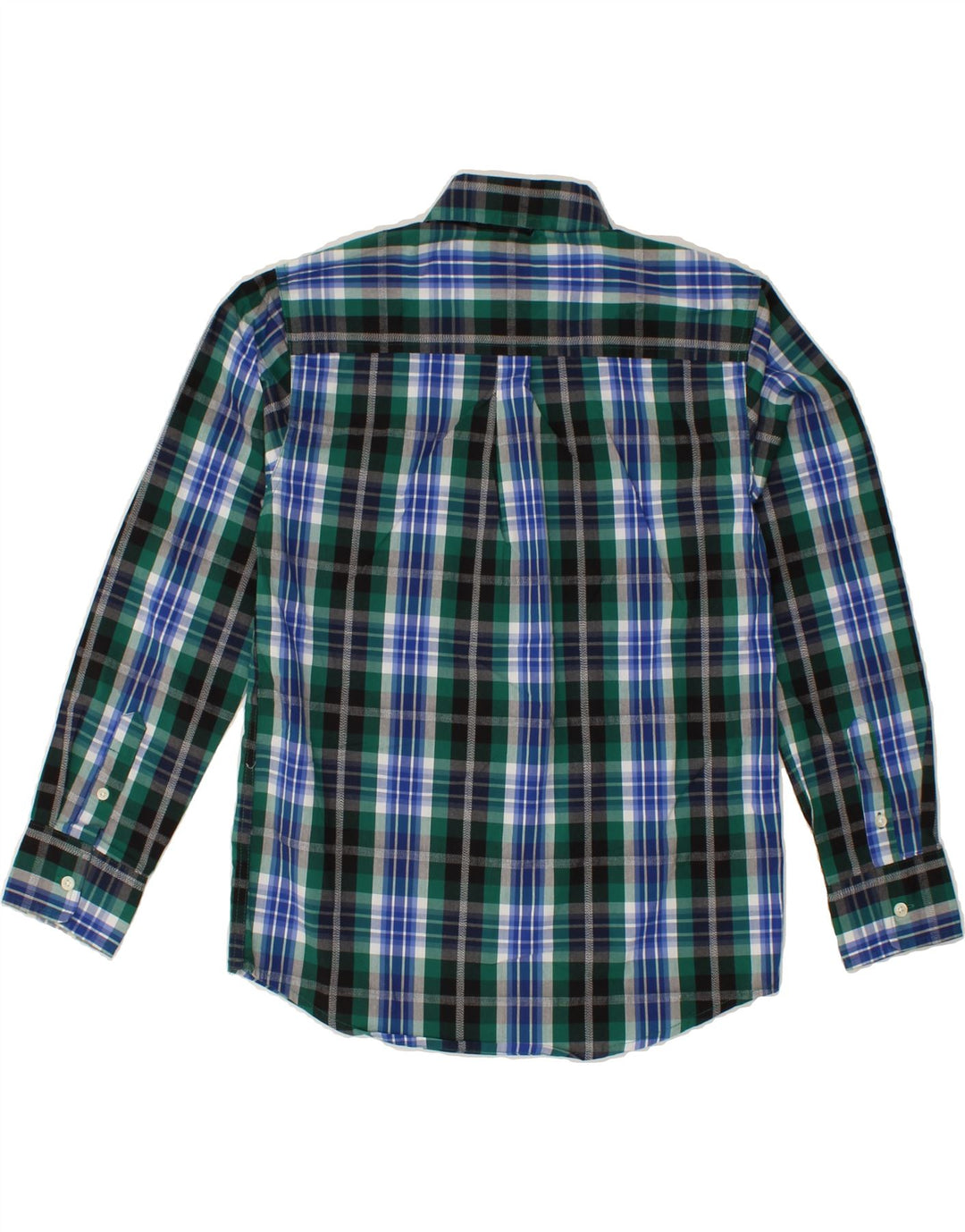 CHAPS Boys Shirt 10-11 Years Medium  Green Check Cotton Vintage Chaps and Second-Hand Chaps from Messina Hembry 