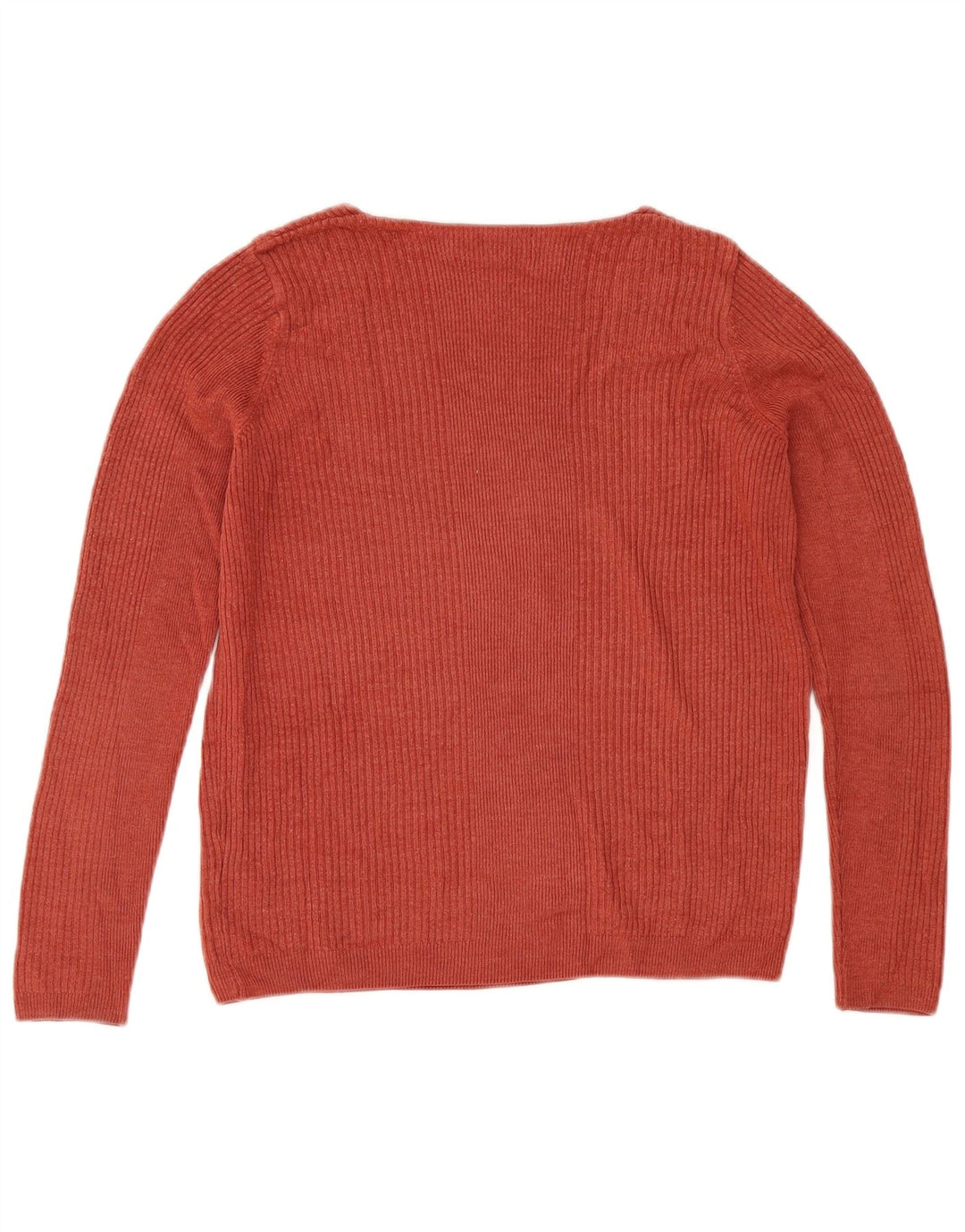 Suéter feminino Marks & Spencer com decote em V Reino Unido 12 acrílico marrom médio