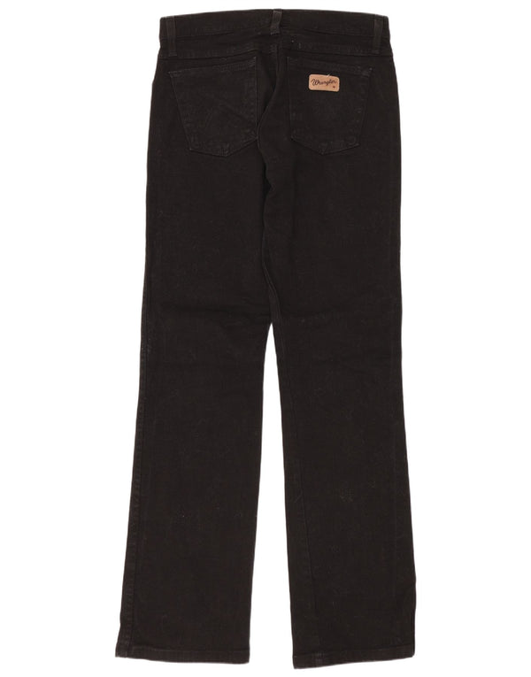 Wrangler feminino hipster bootcut jeans US 10 médio W28 L32 algodão preto