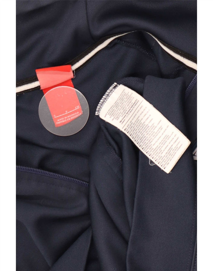 Suéter Nike masculino com capuz e zíper pequeno azul marinho colorido bloco de poliéster