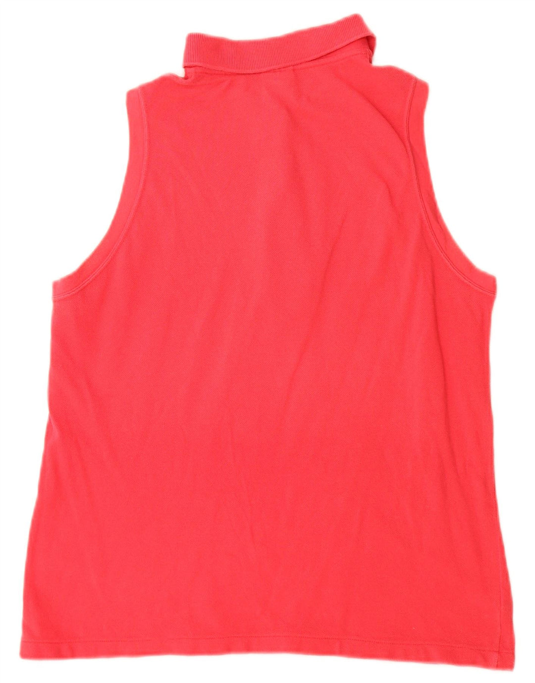 Camisa polo feminina sem mangas LACOSTE tamanho 44 grande algodão rosa