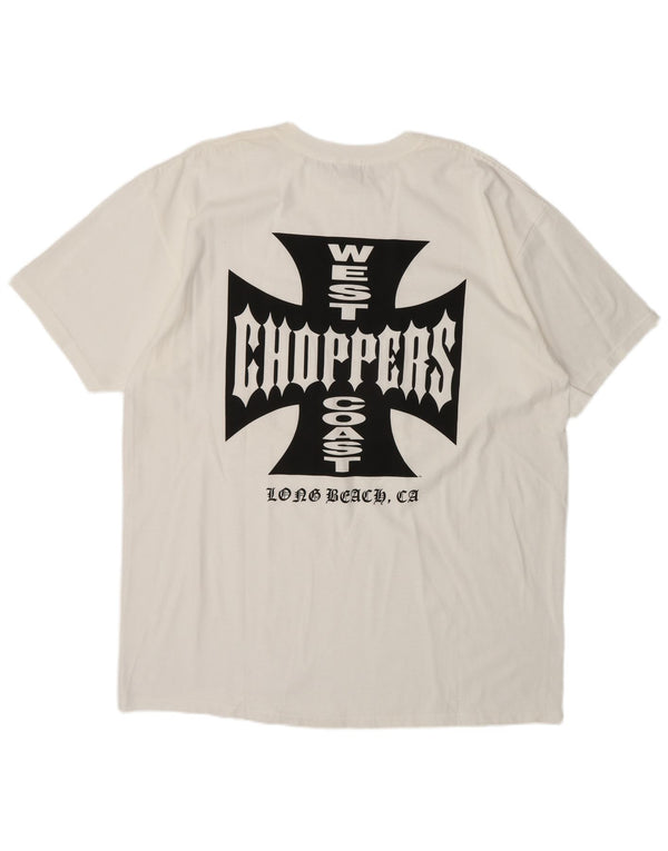 Anvil Mens West Coast Choppers Camiseta gráfica regular Top 2XL de algodão branco