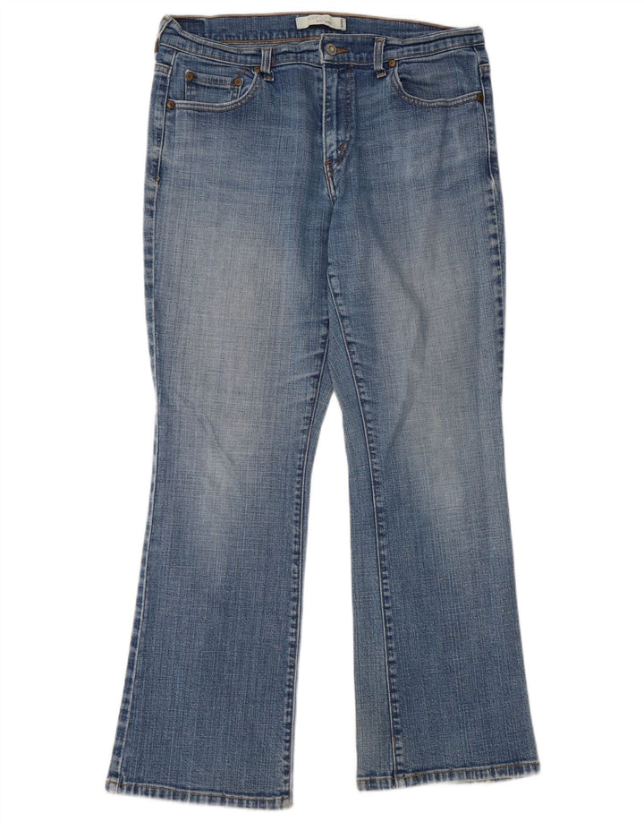 Calça jeans feminina Levi's 515 Bootcut US 12 grande W32 L29 azul algodão