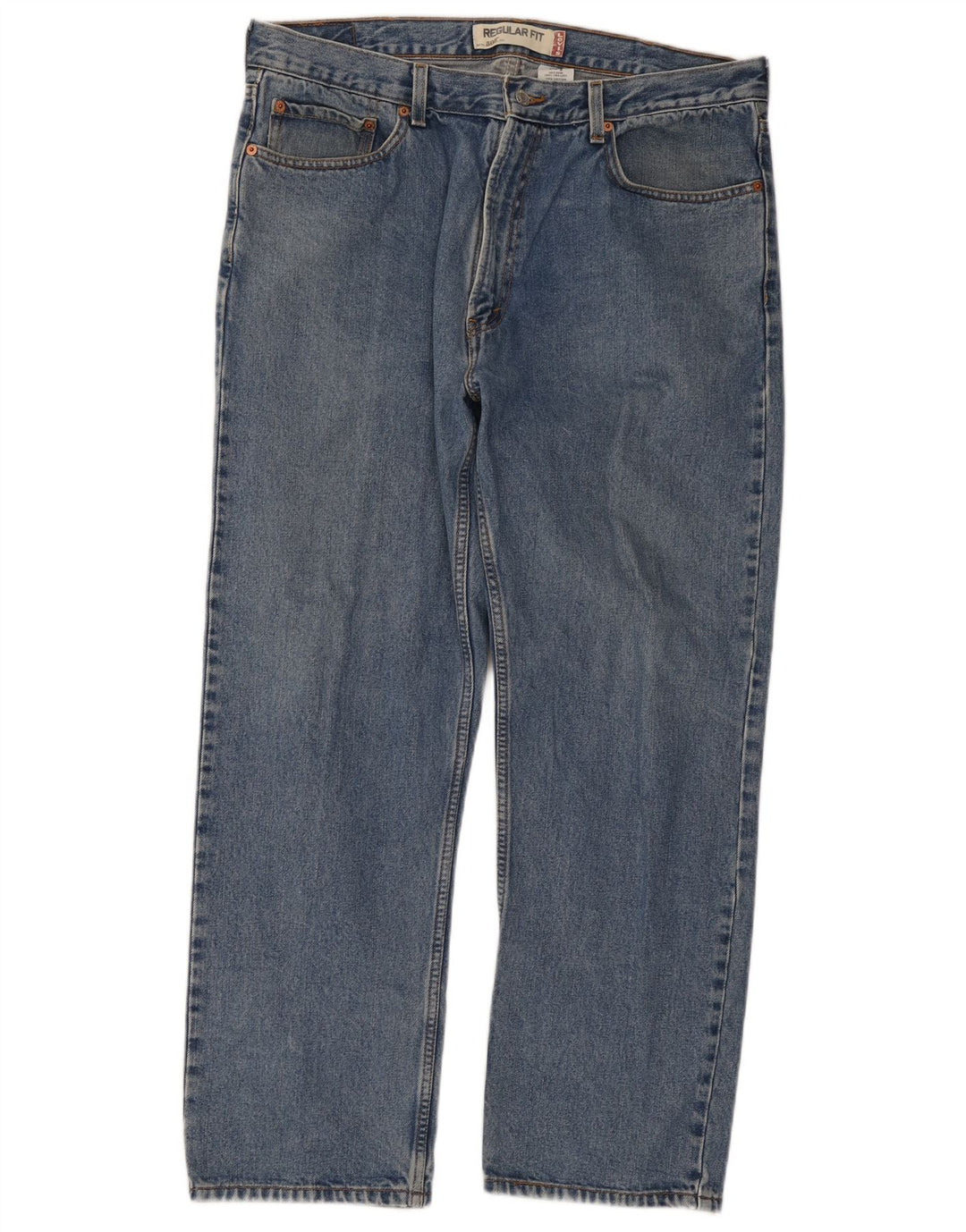 Calça jeans masculina Levi's 505 Regular Fit Straight W38 L30 Azul Algodão