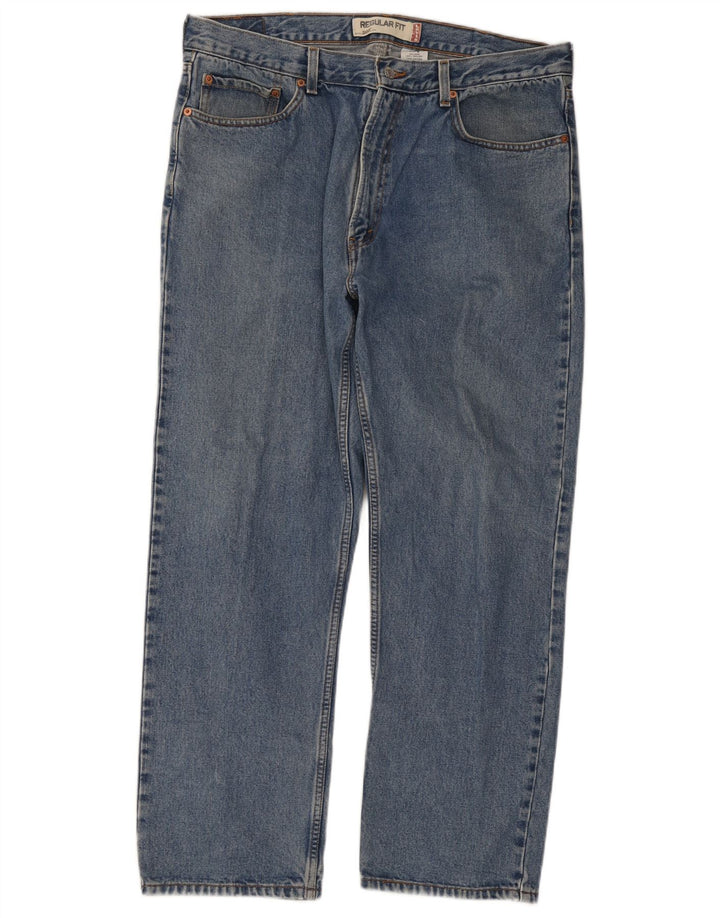 Calça jeans masculina Levi's 505 Regular Fit Straight W38 L30 Azul Algodão
