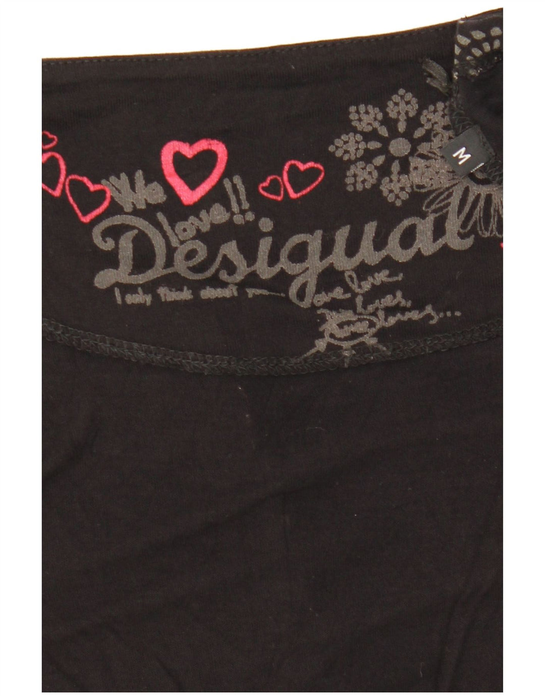 Blusa feminina Desigual com estampa oversized UK 14 médio preto geométrico