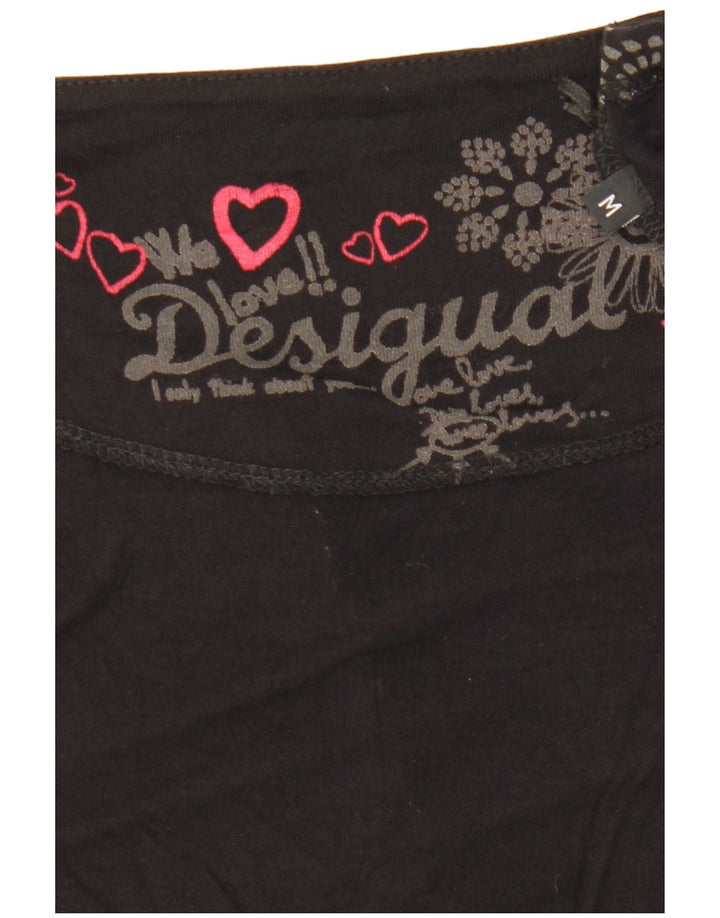 Blusa feminina Desigual com estampa oversized UK 14 médio preto geométrico
