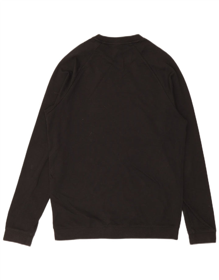 HUGO BOSS moletom gráfico masculino jumper médio algodão preto
