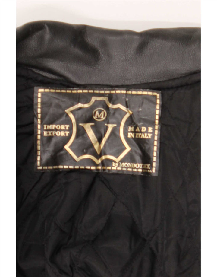 Vintage Mens Leather Jacket UK 38 Medium Black
