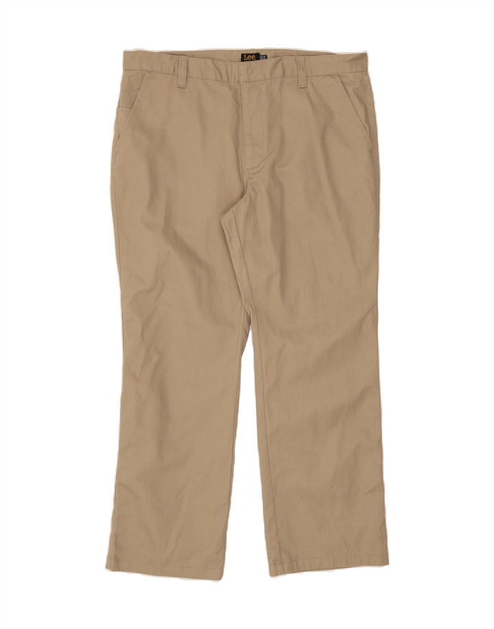 LEE Mens Straight Chino Trousers W38 L30 Beige Cotton Vintage Lee and Second-Hand Lee from Messina Hembry 
