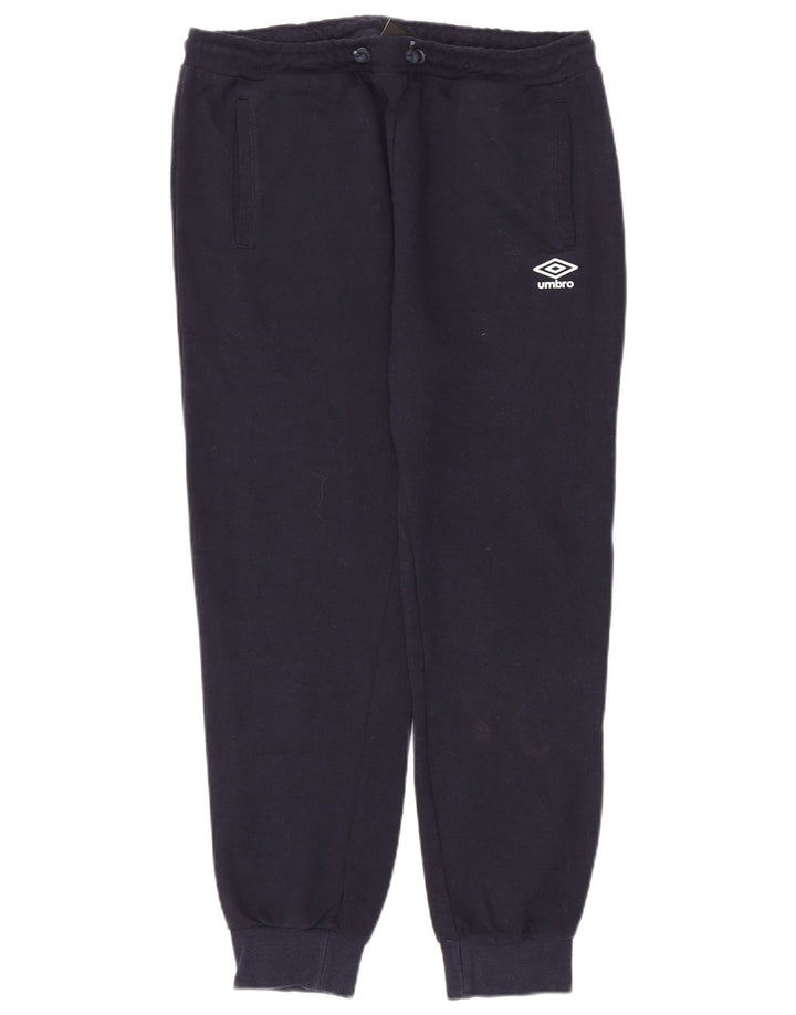 Umbro Calça de treino masculina Joggers grande algodão azul marinho