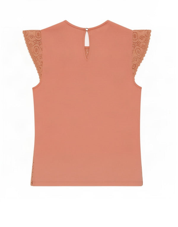 Blusa feminina Oasis UK 10 algodão geométrico rosa pequeno