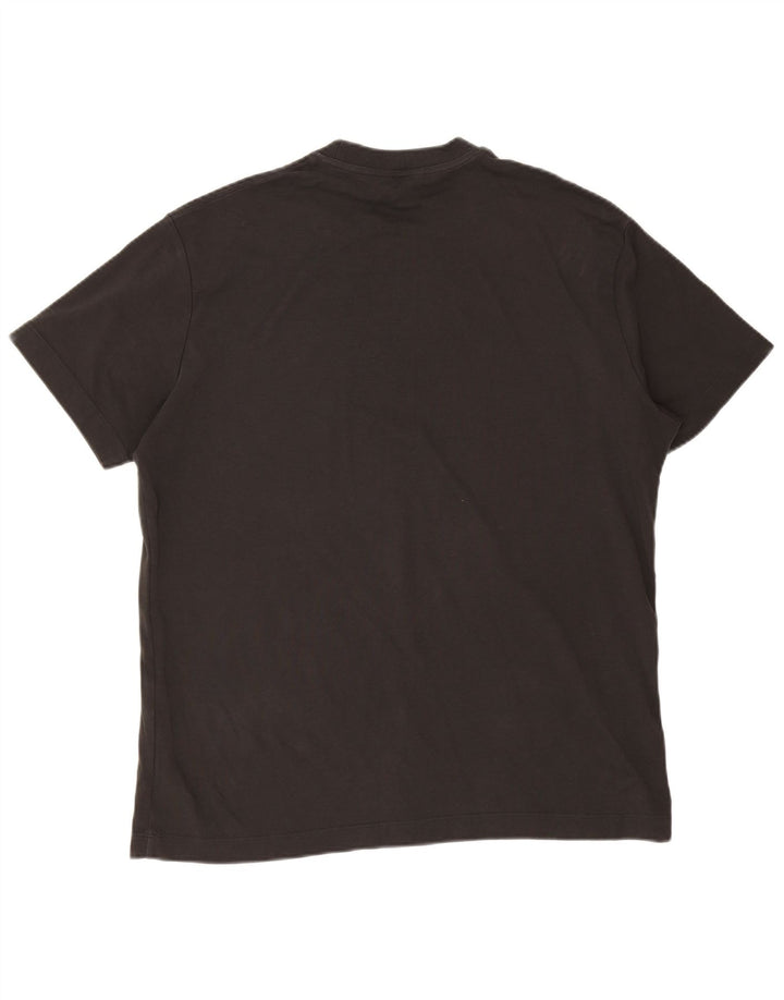 Camiseta masculina Massimo Dutti Top grande algodão cinza