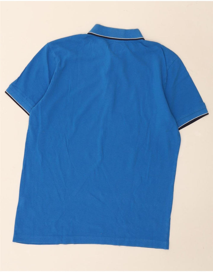 Camisa polo masculina Kappa grande algodão listrado azul