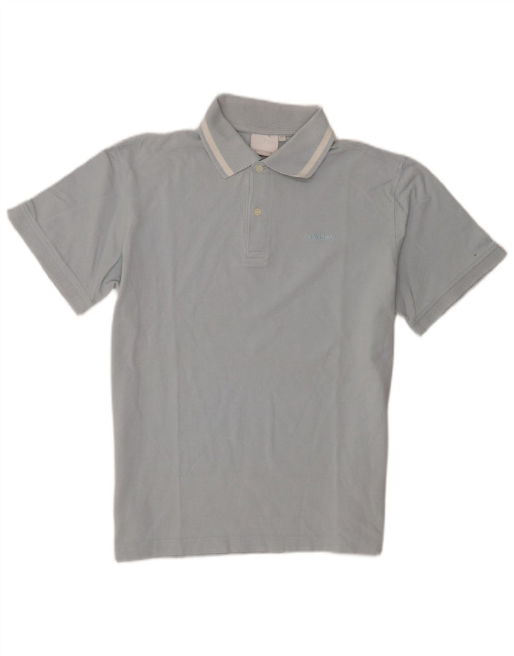 Camisa polo masculina Diadora manga curta regular fit algodão azul médio