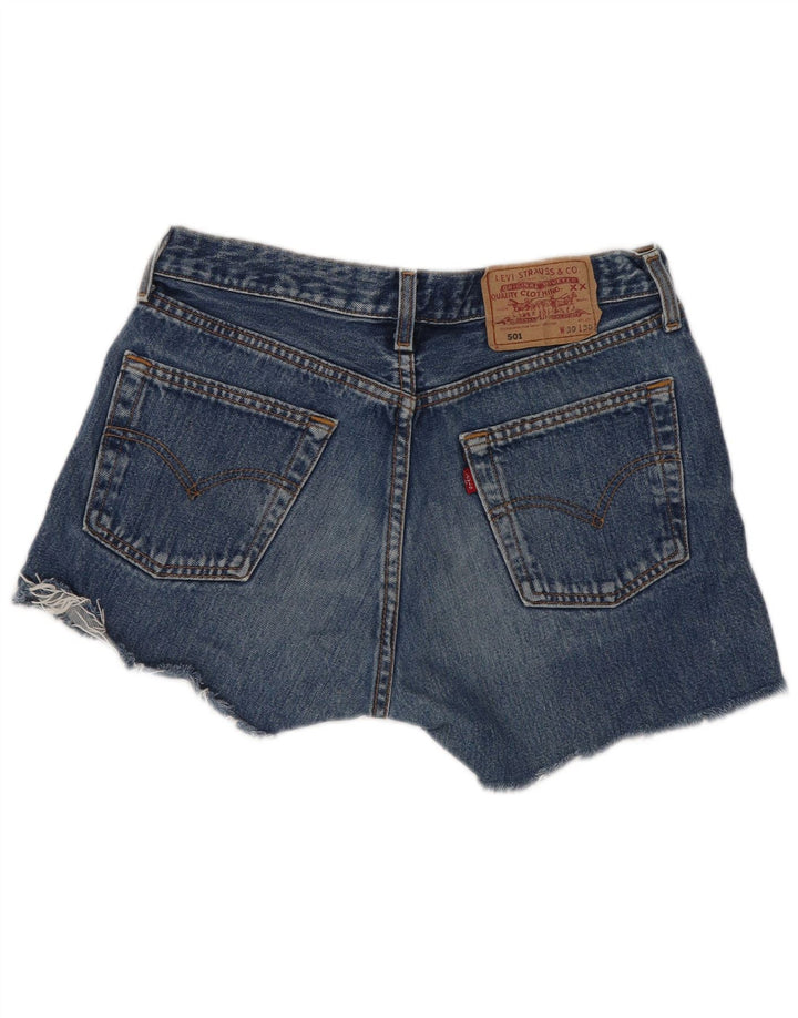 Shorts jeans feminino Levi's 501 W30 algodão azul médio
