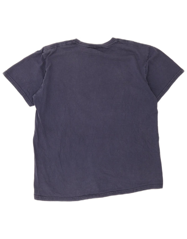 Camiseta masculina Nike Top médio algodão azul marinho