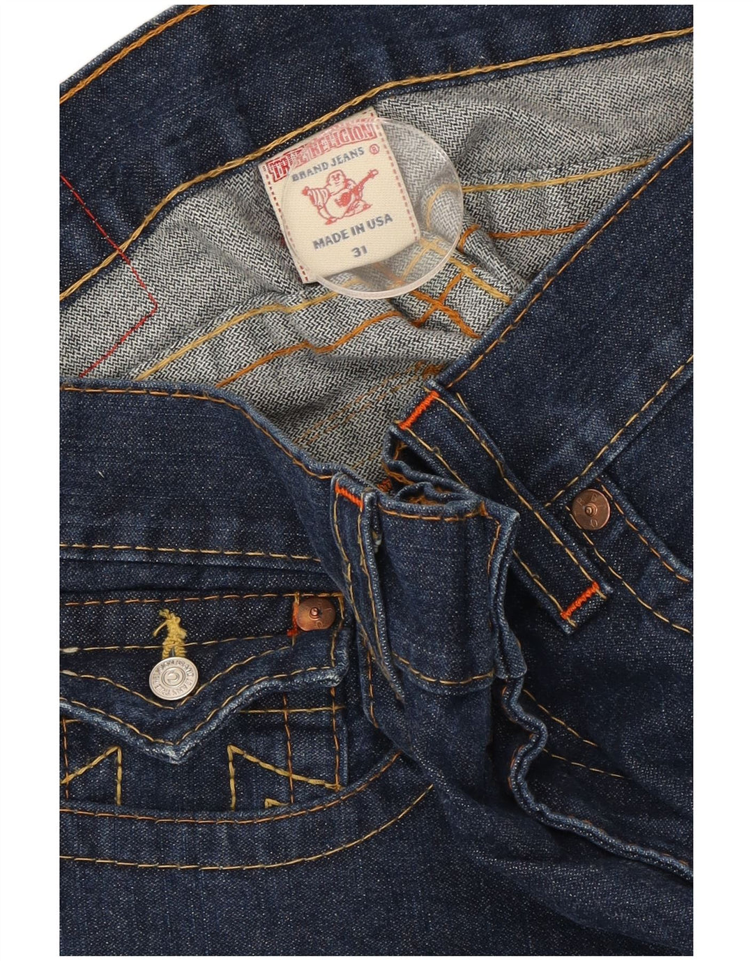 Calça Jeans Feminina True Religion Bootcut W31 L32 Azul Algodão