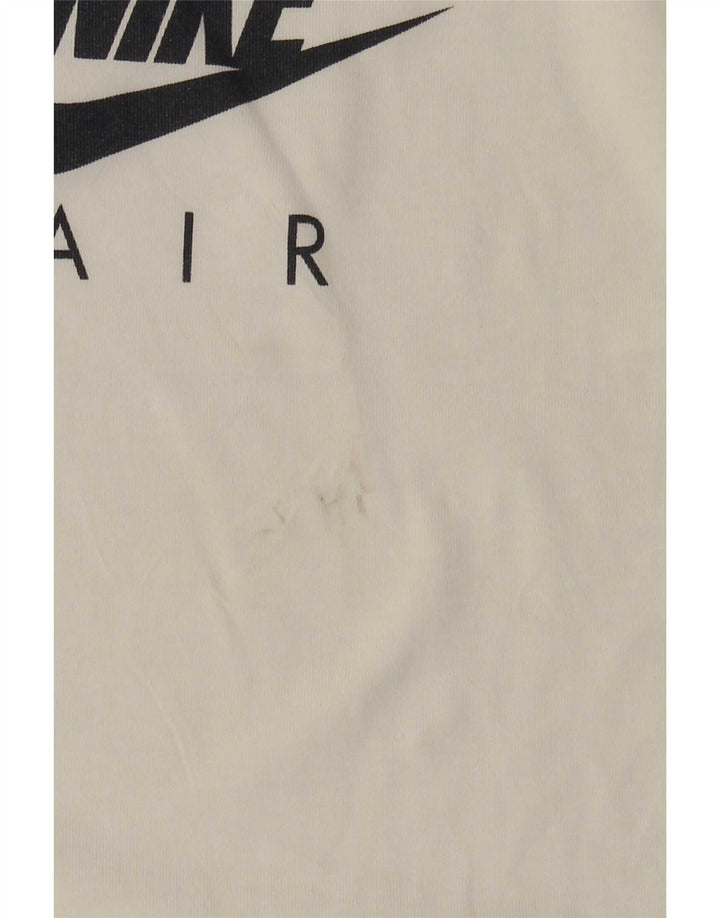 Camiseta masculina Nike Air Graphic Top médio algodão branco