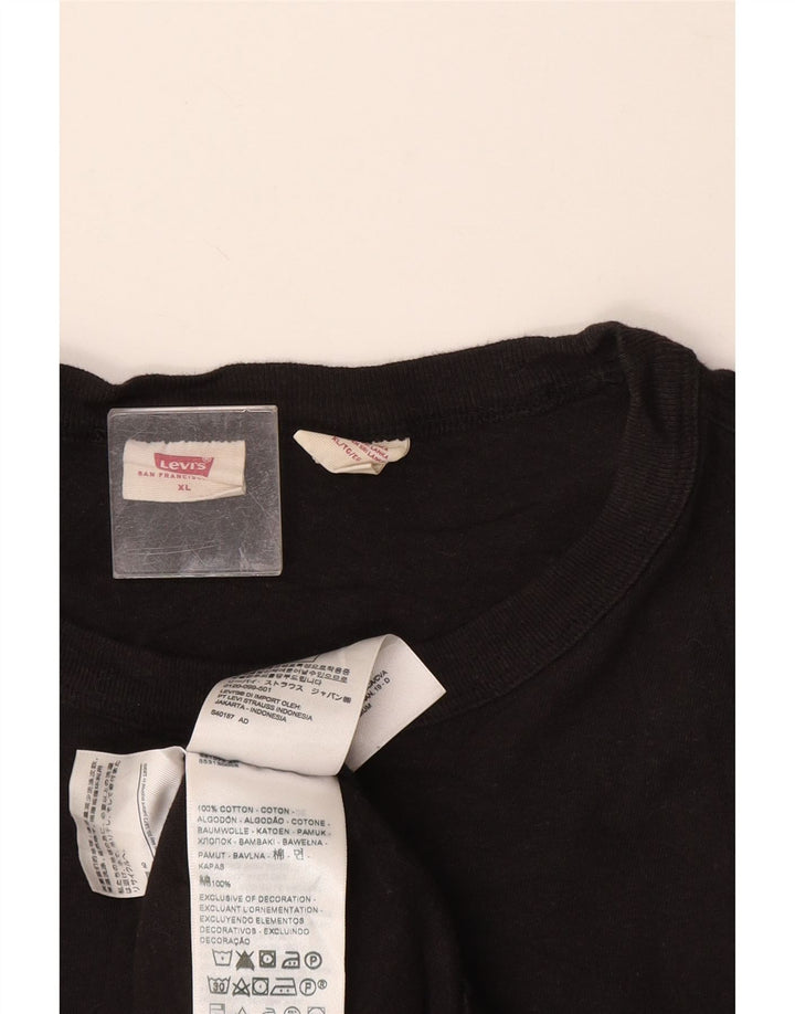 Camiseta feminina LEVI'S UK 18 XL algodão preto