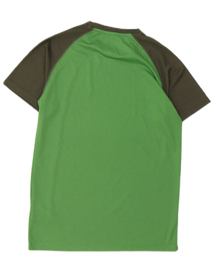 Mountain Warehouse Camiseta masculina IsoCool Top pequeno bloco colorido verde