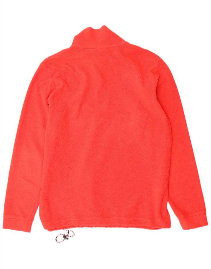 LOTTO Suéter masculino de lã com zíper e gola média vermelho