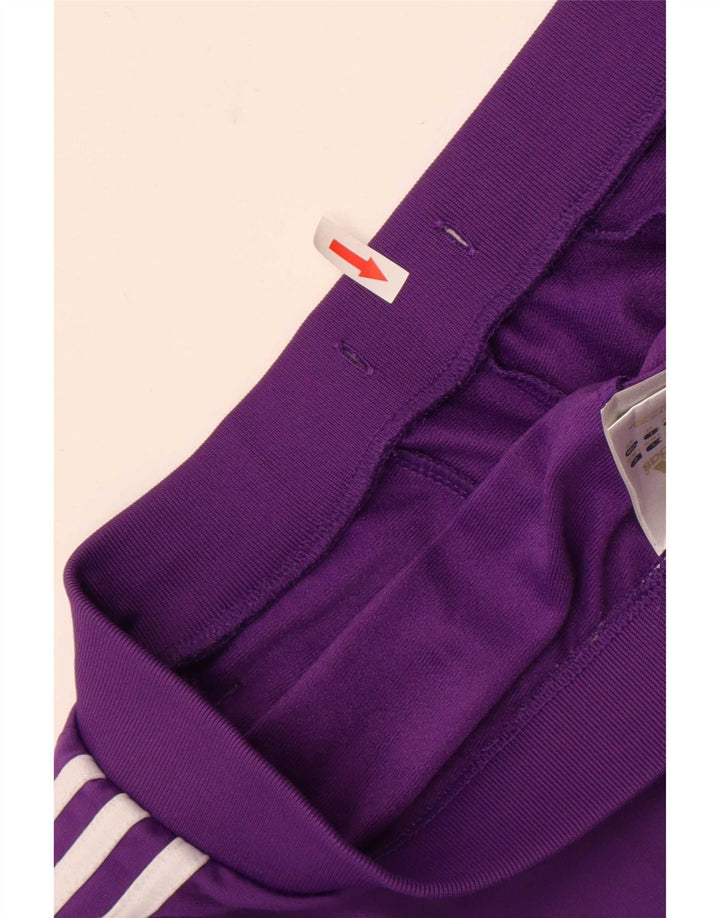 Calça de treino feminina Adidas UK 8/10 pequena roxa poliéster