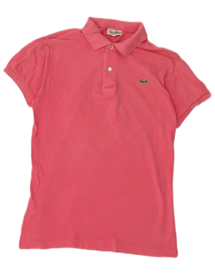 Camisa polo masculina Lacoste tamanho 3 pequeno algodão rosa