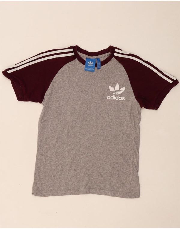 Camiseta masculina ADIDAS Top Small Grey Colourblock Cotton
