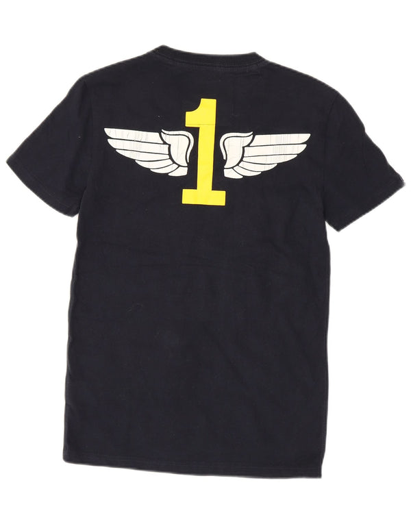 Camiseta gráfica masculina Superdry Top XS azul marinho algodão
