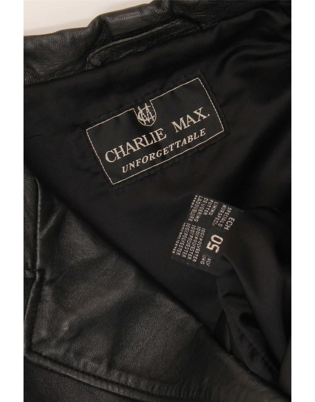 Jaqueta blazer masculina vintage de couro com 3 botões IT 50 grande preta