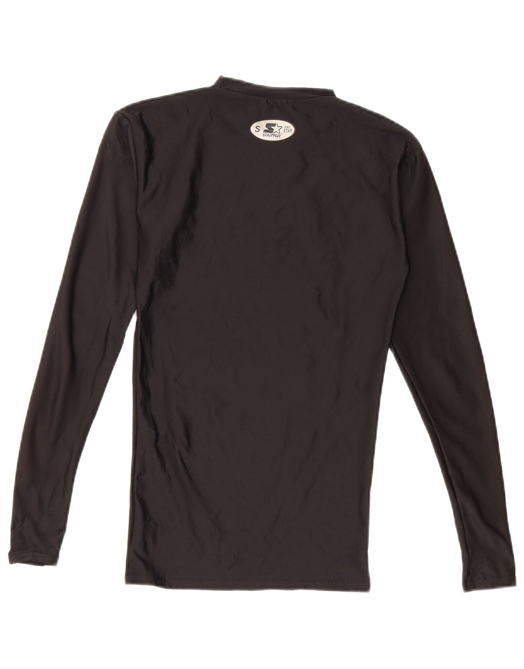 STARTER Top feminino de manga comprida UK 8 pequeno poliéster preto