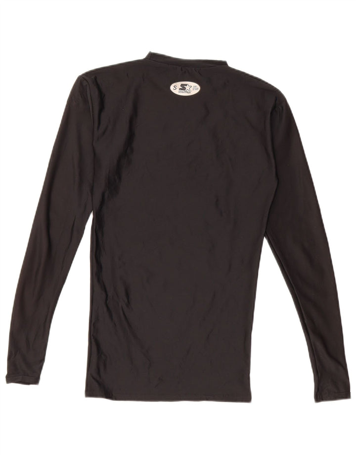 STARTER Top feminino de manga comprida UK 8 pequeno poliéster preto
