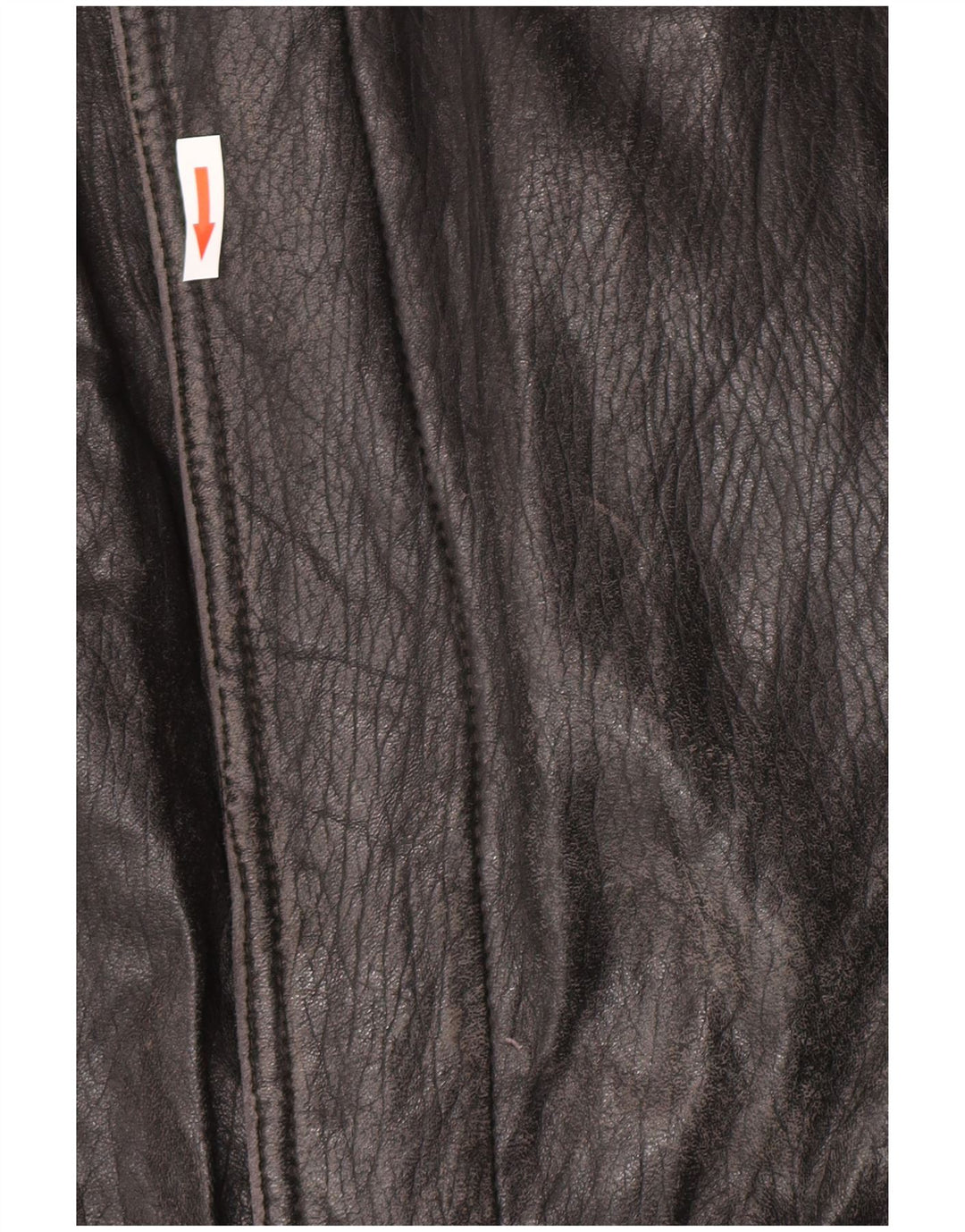 Jaqueta de couro feminina vintage IT 52 2XL couro preto