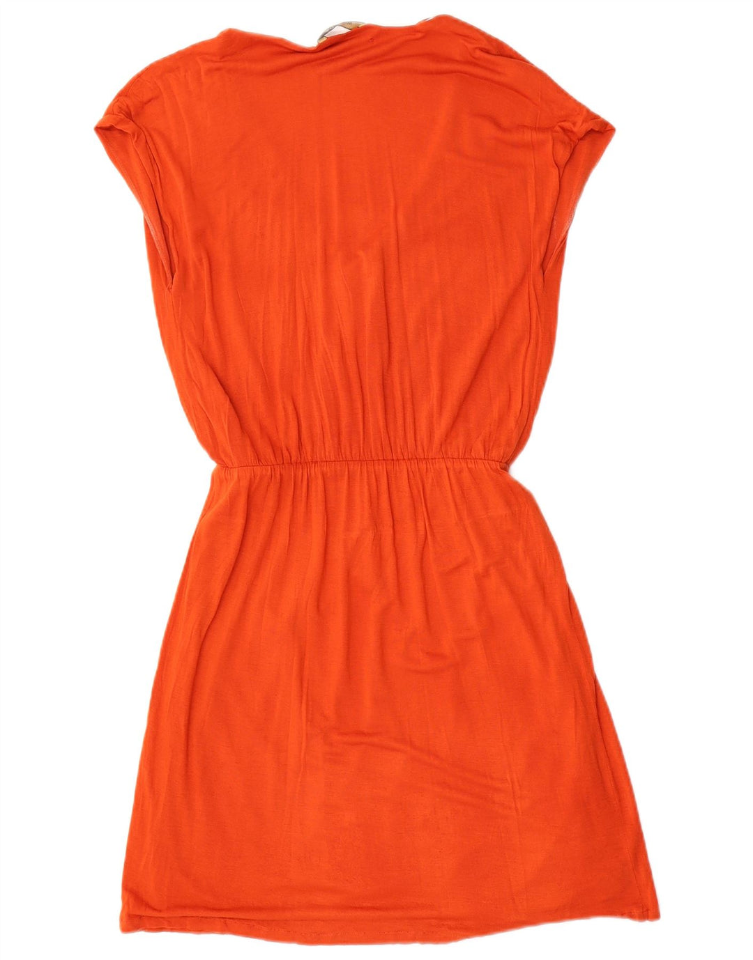 Vestido básico feminino Massimo Dutti Reino Unido 10 pequeno laranja
