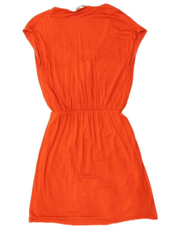 Vestido básico feminino Massimo Dutti Reino Unido 10 pequeno laranja
