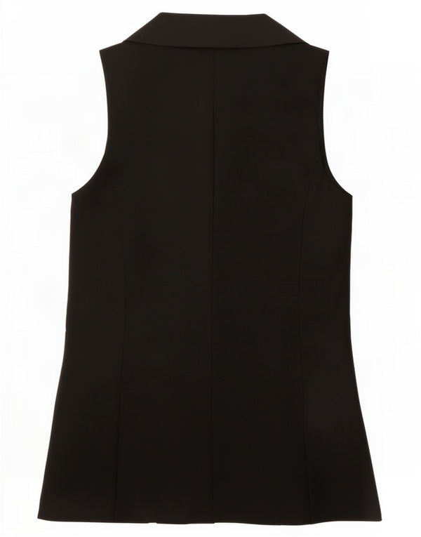 Jaqueta blazer feminina sem mangas com peito duplo Zara Reino Unido 6 XS preto
