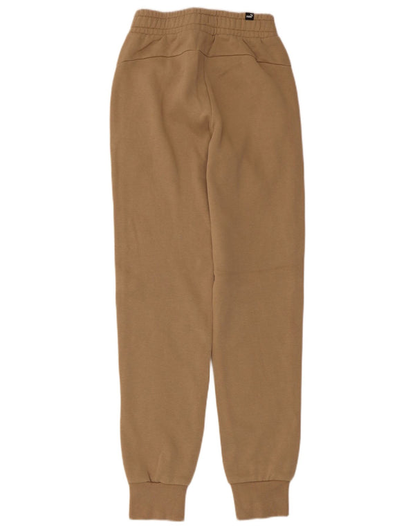 Calça de treino feminina Puma Joggers UK 4 XS algodão bege