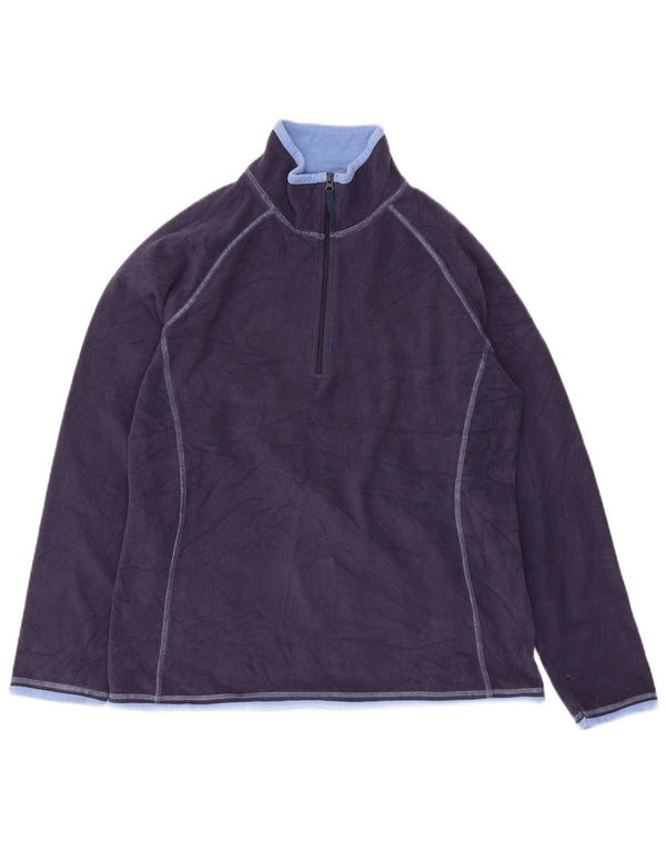 Suéter feminino de lã com gola e zíper Mountain Warehouse Reino Unido 14 médio azul marinho