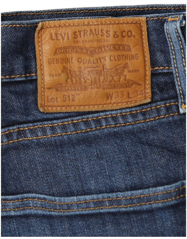 Jeans Levi's Slim Tapered Masculino W33 L31 Azul Algodão