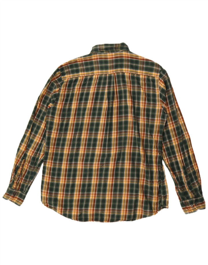 Camisa masculina de flanela Kappa XL verde algodão xadrez