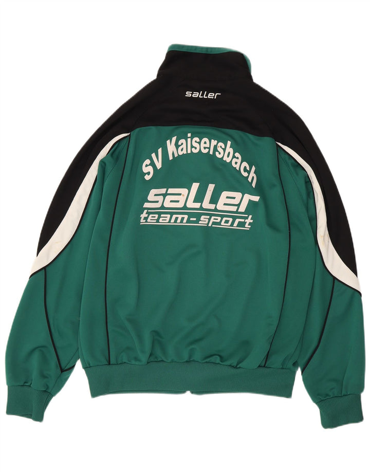 Saller Mens Graphic Tracksuit Top Jacket Grande Verde Colorblock Poliéster