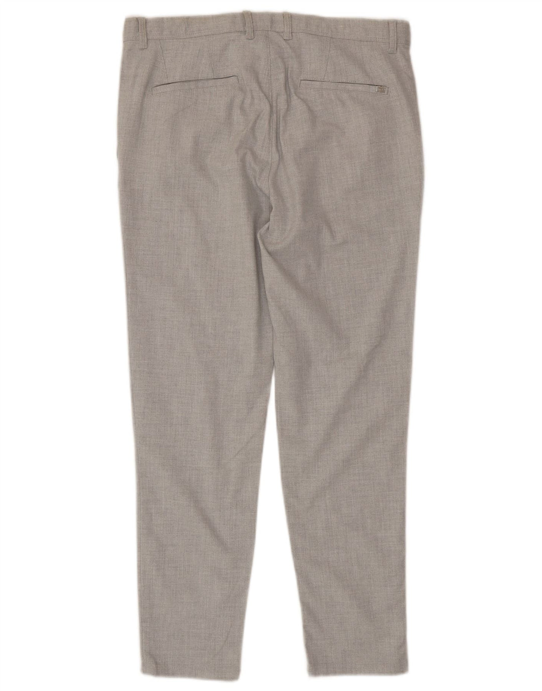 Zara Mens Slim Fit Chino Calças EU 40 Médio W31 L29 Poliéster Cinza