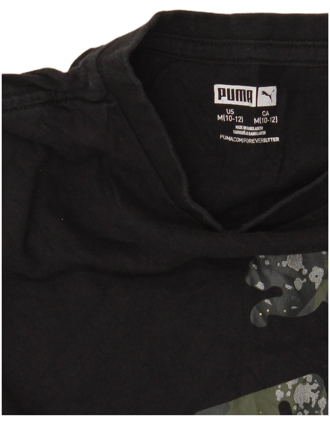 Camiseta PUMA Boys Graphic Top 10-11 Anos Médio Preto