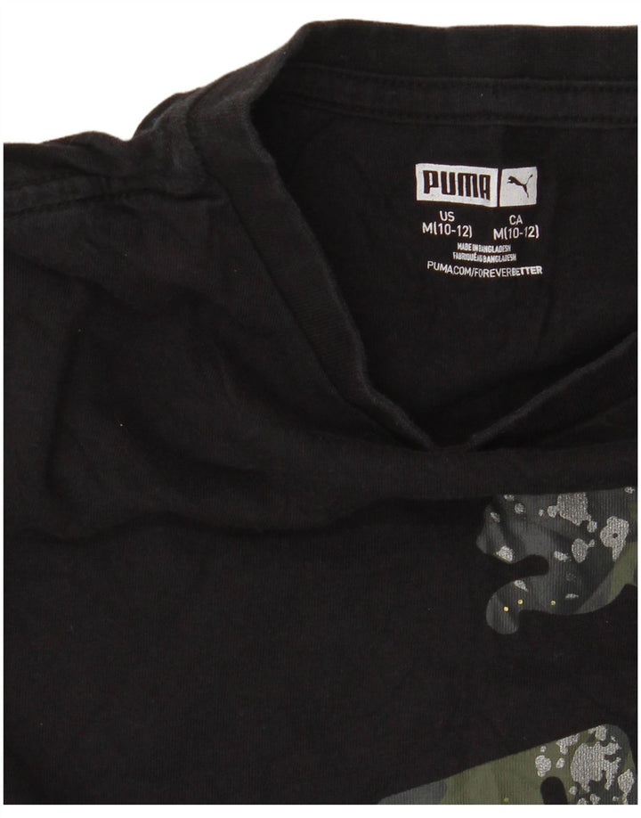 Camiseta PUMA Boys Graphic Top 10-11 Anos Médio Preto