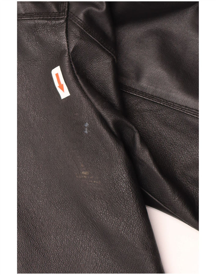 Jaqueta de couro masculina vintage IT 52 XL couro preto