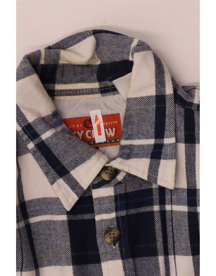 Ivy Crew Camisa masculina de flanela lenhador xadrez azul médio